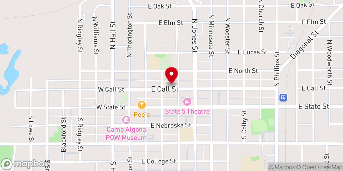 Map showing location of St Thomas Episcopal Church