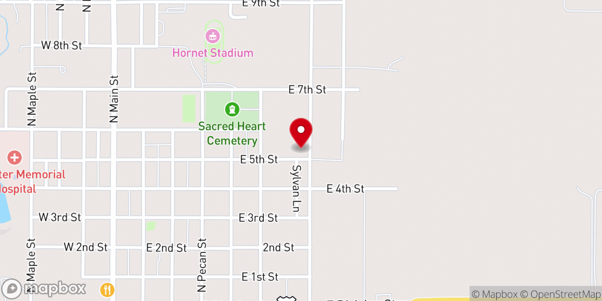 Map showing location of Hess Meat Market Inc