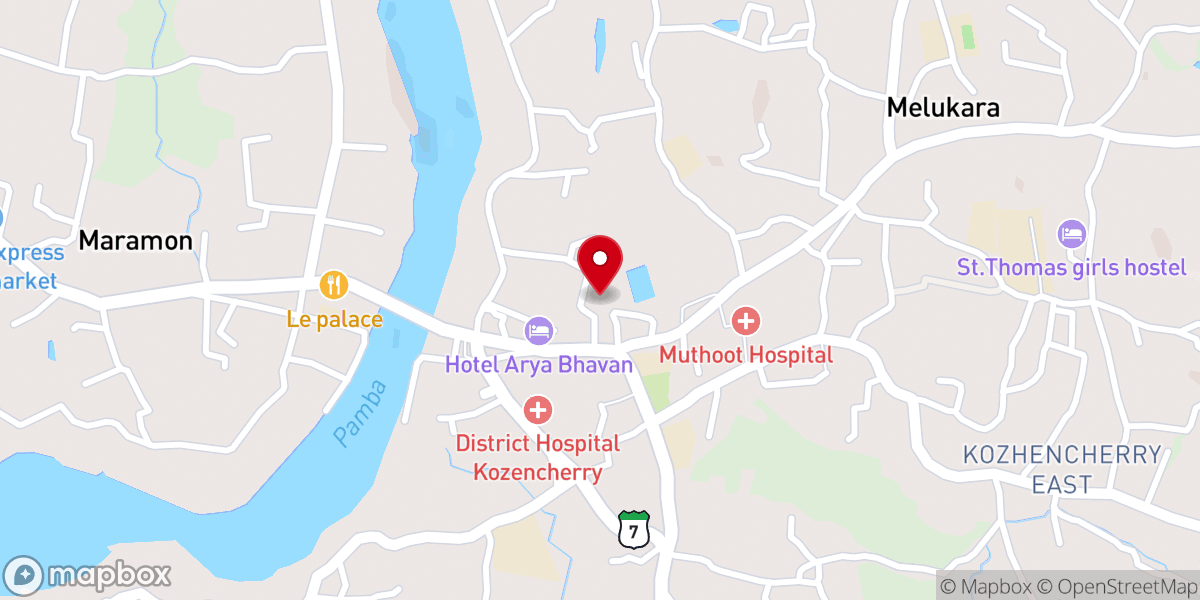 Map showing location of St. Thomas Mar Thoma Syrian Church, Kozhencherry