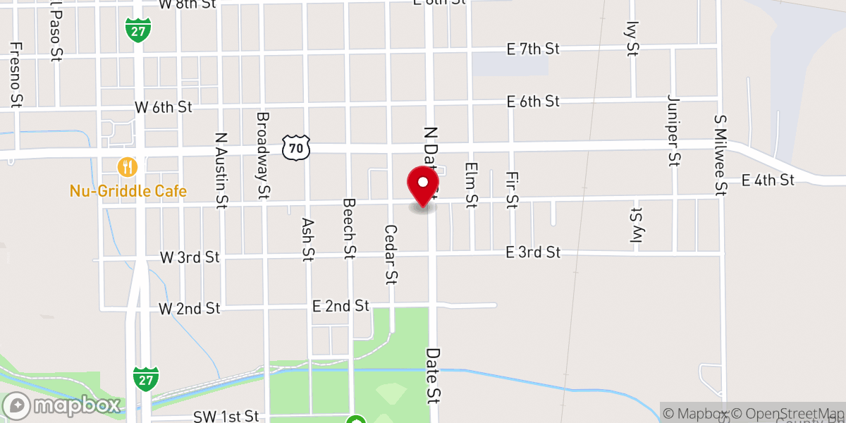 Map showing location of San Juan United Methodist Church