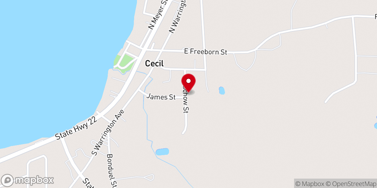 Map showing location of Church of God Academy