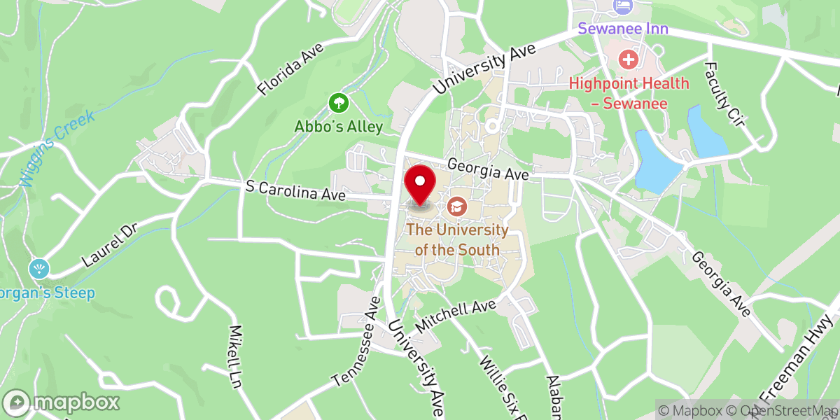 Map showing location of All Saints' Chapel