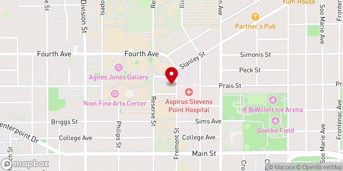 Map showing location of Holy Spirit Catholic Parish celebrating at St. Stanislaus Kostka Catholic Church