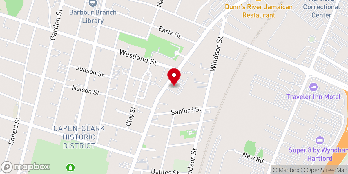 Map showing location of Phillips Metropolitan Christian Methodist Episcopal Church