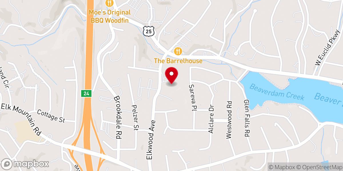 Map showing location of Newbridge Baptist Church