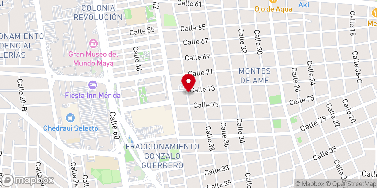 Map showing location of IGLESIA CRISTIANA AMOR Y FE