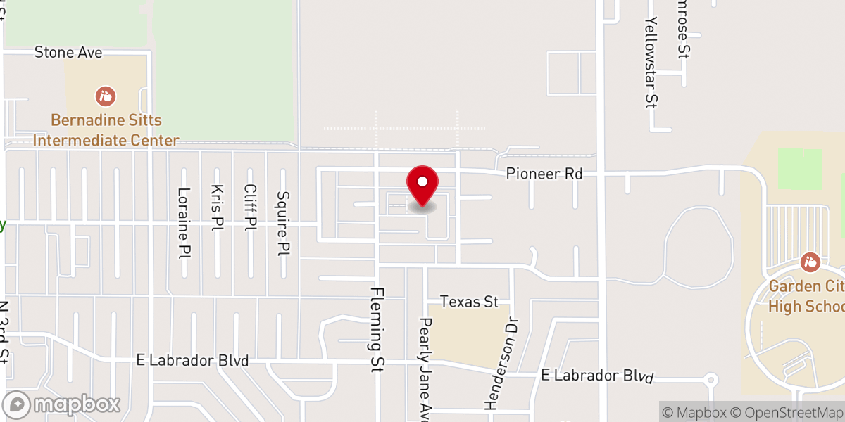 Map showing location of Abbott Gardens