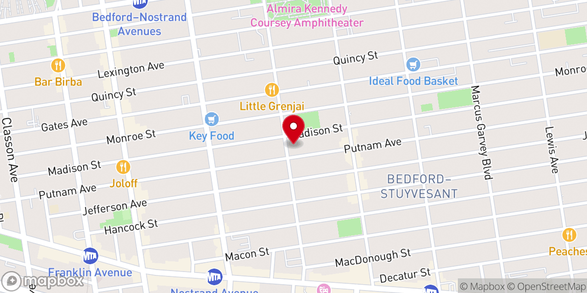 Map showing location of The Concord Baptist Church of Christ