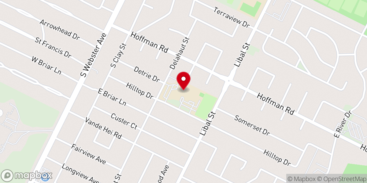 Map showing location of Father Allouez Catholic School
