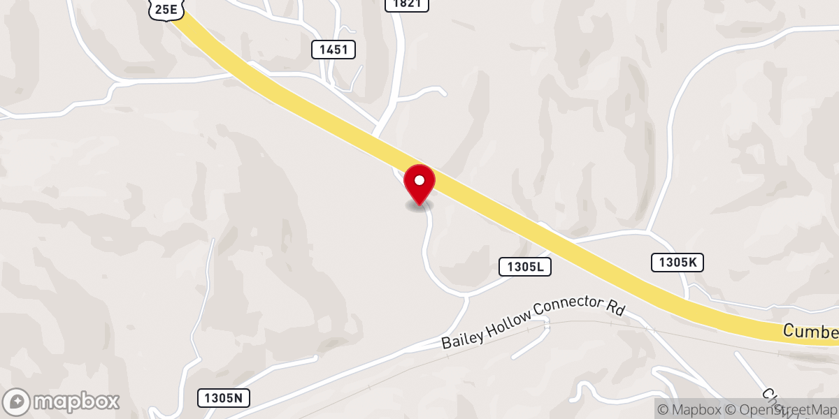 Map showing location of Southeastern Baptist Church