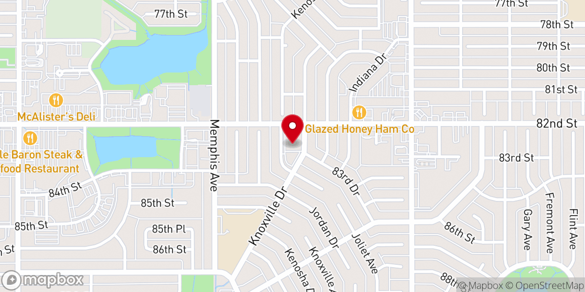 Map showing location of Raintree Christian Church