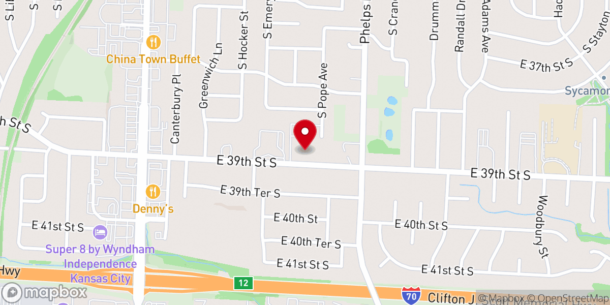 Map showing location of Christ United Methodist Church