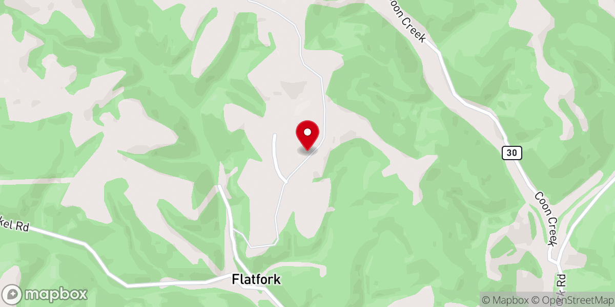 Map showing location of Shady Dale Church