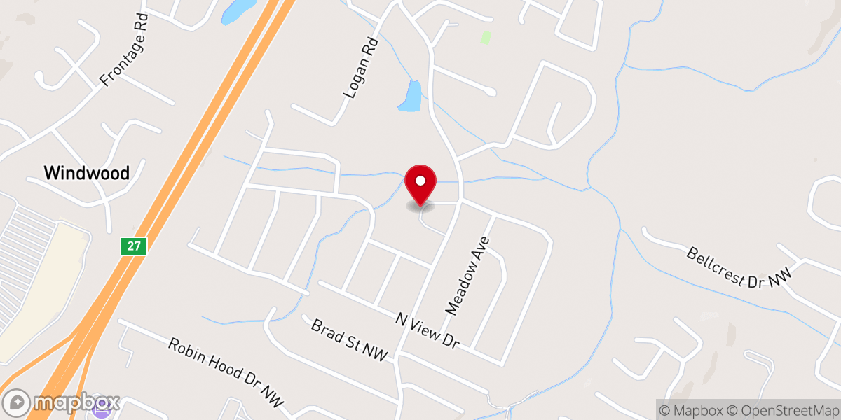 Map showing location of Grace Community Church of God