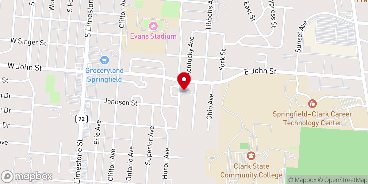 Map showing location of Mt Pilgrim Baptist Church