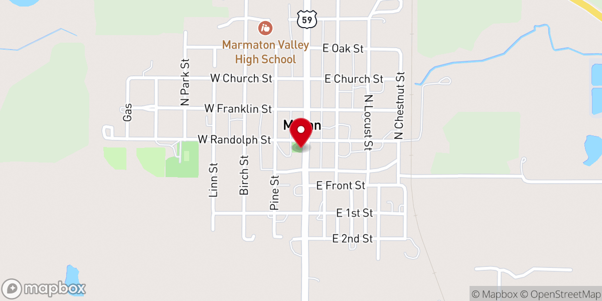 Map showing location of Hope Chapel Outreach Building