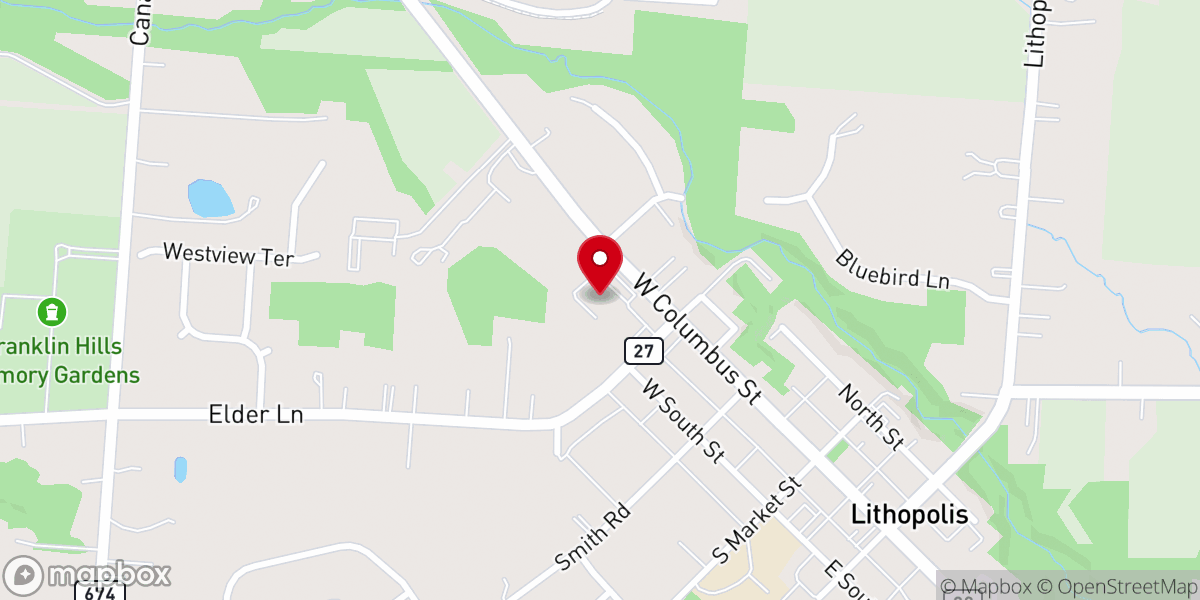 Map showing location of Victory Baptist Church