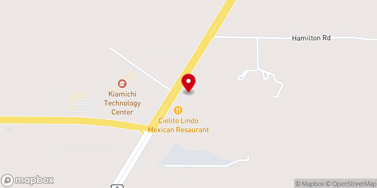 Map showing location of McCurtain Cinema