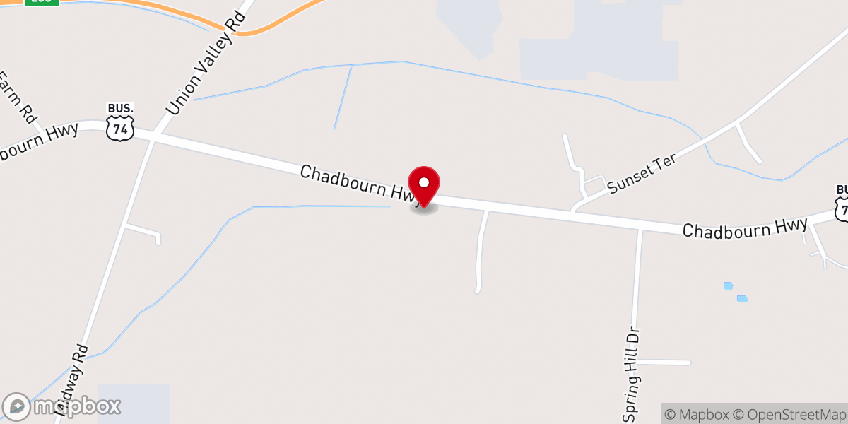 Map showing location of Springhill Missionary Baptist Church