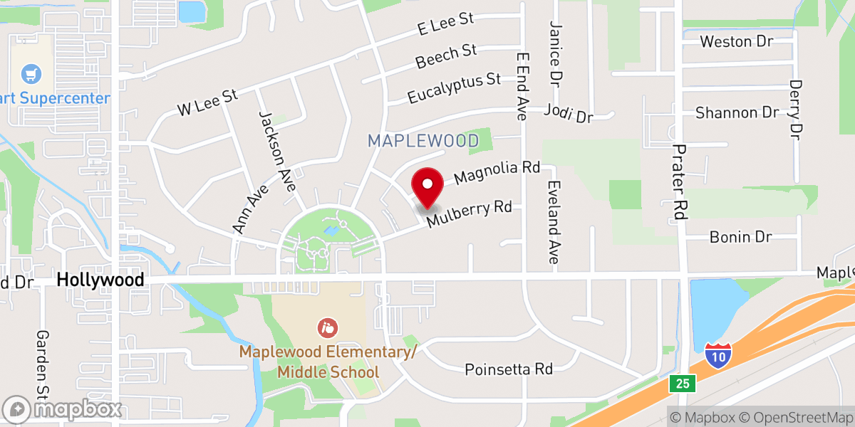 Map showing location of Adonai Christian Fellowship