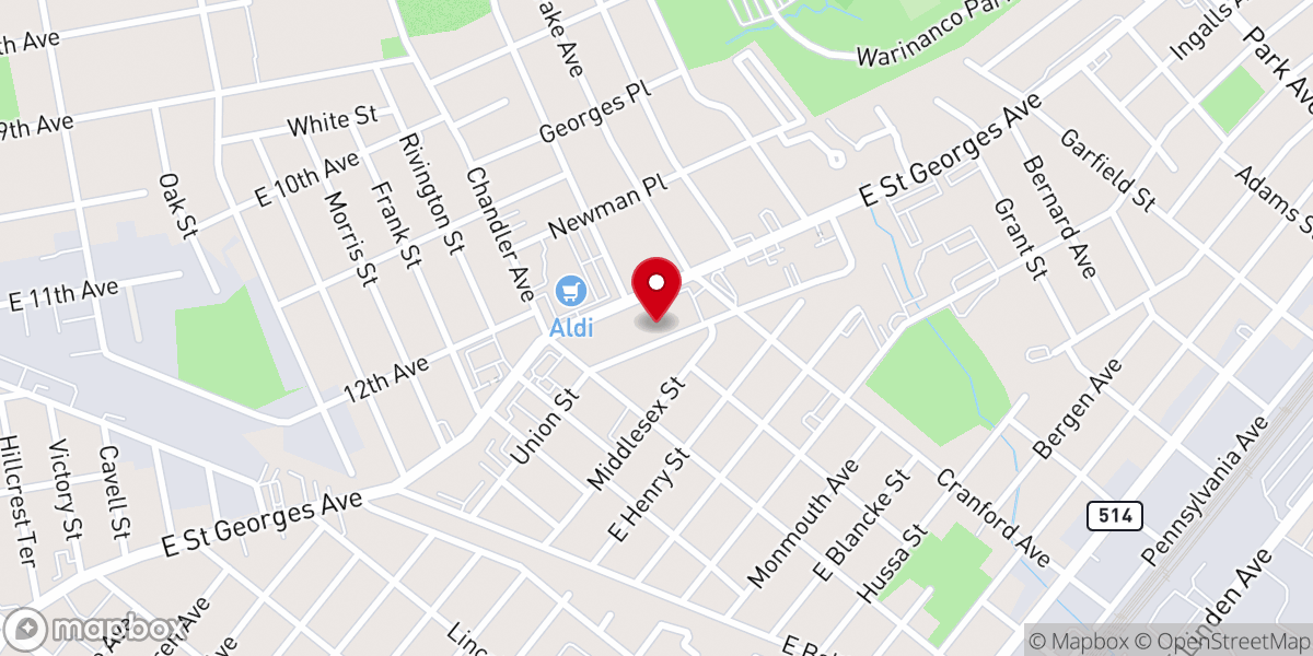 Map showing location of New Vision Baptist Church at The Meeting Place