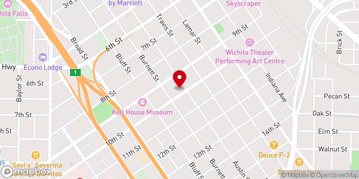 Map showing location of Bible Baptist Church