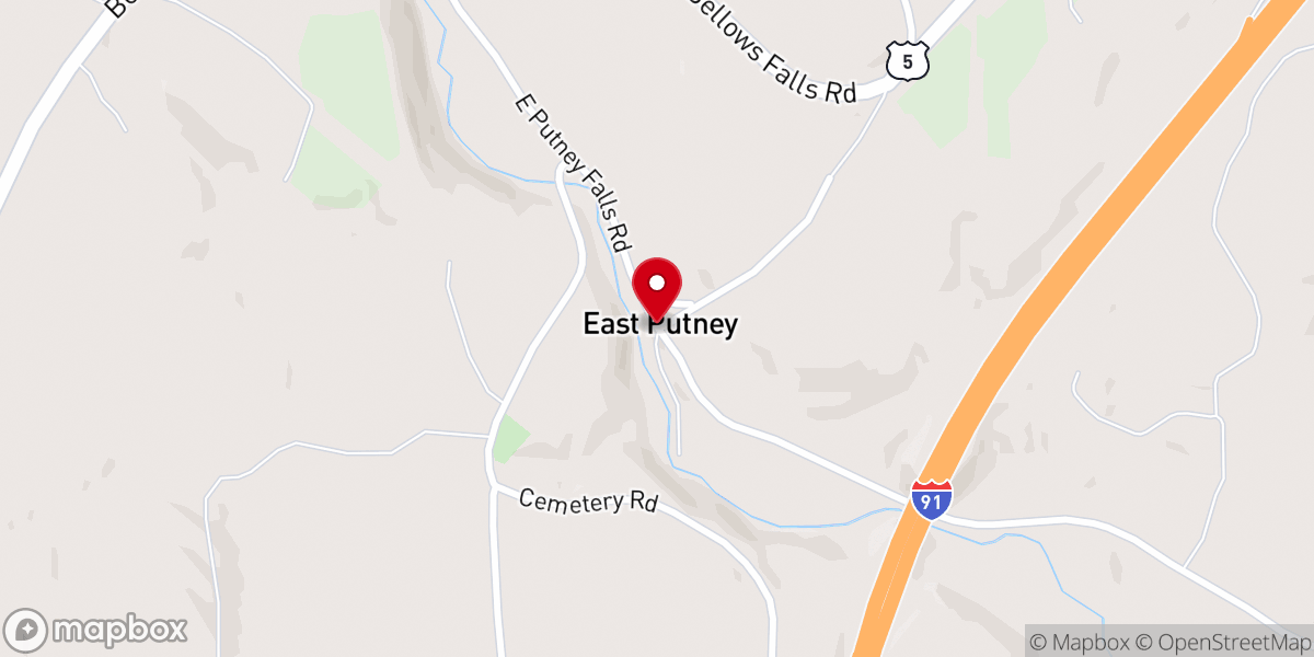 Map showing location of East Putney