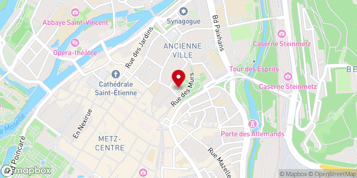 Map showing location of Cloître des Récollets