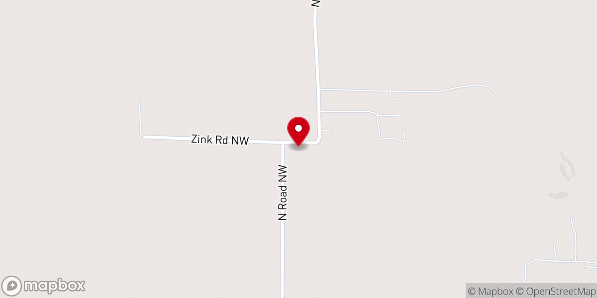 Map showing location of Blue River Baptist Church