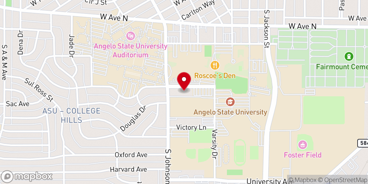 Map showing location of College Hills Baptist Church