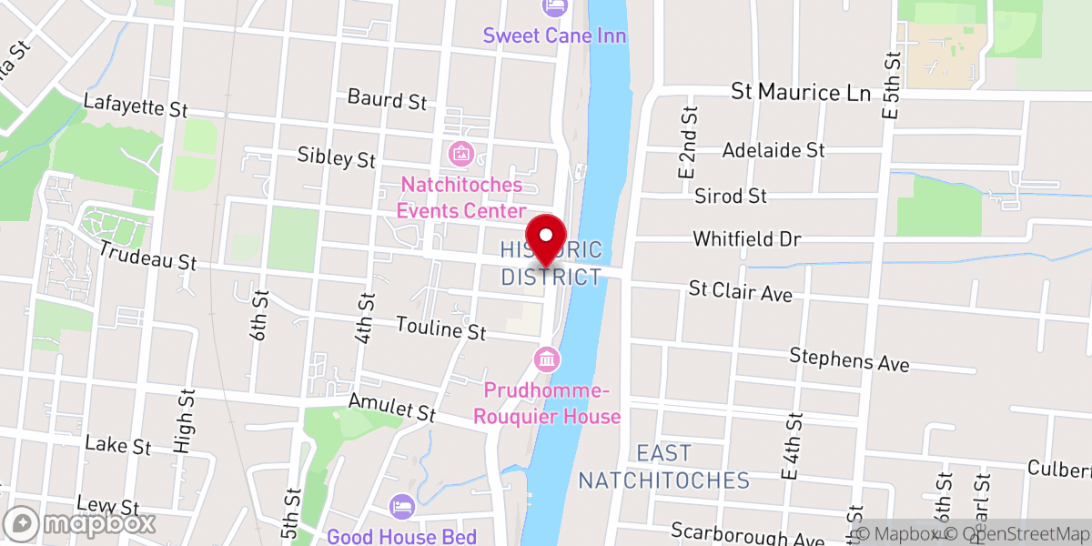 Map showing location of Natchitoches Parish Riverbank