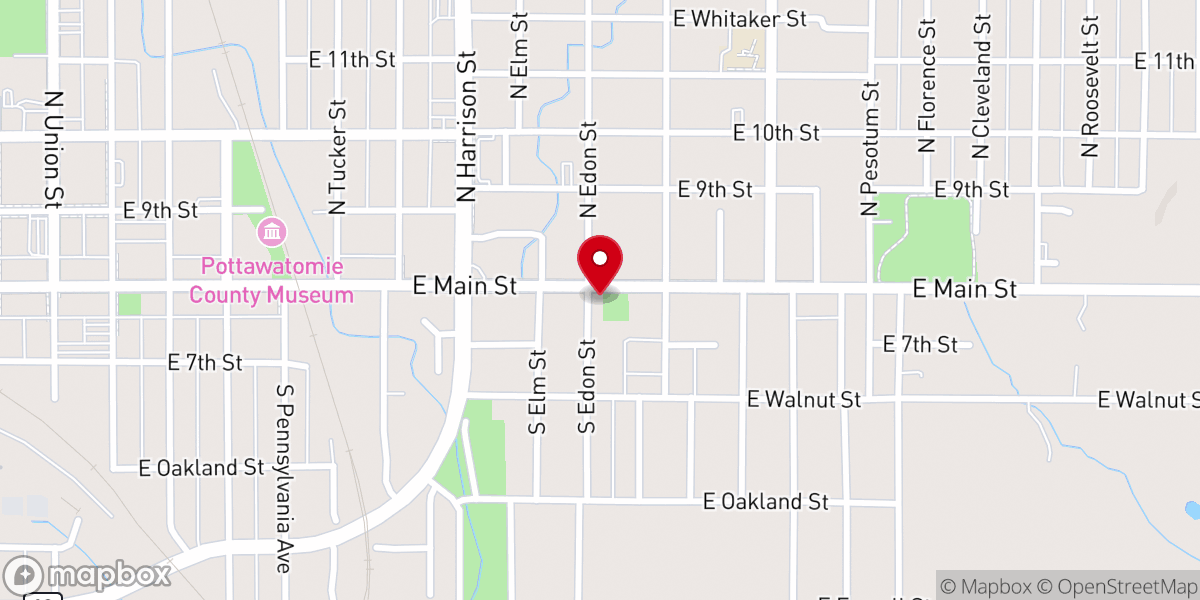 Map showing location of Fresh Fire Outreach Center