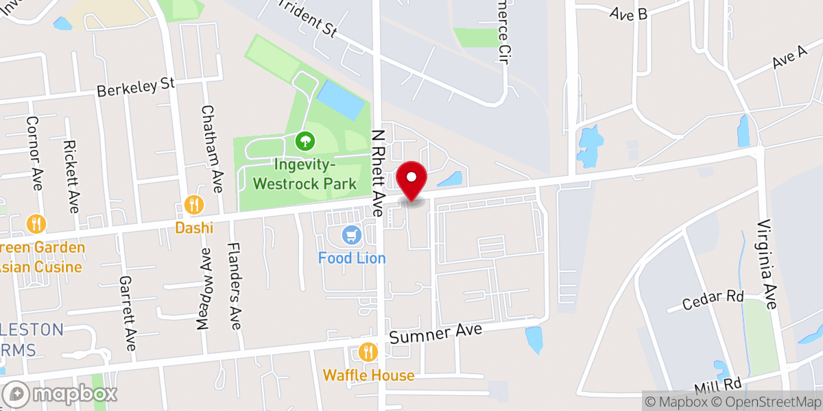 Map showing location of Portside Baptist Church