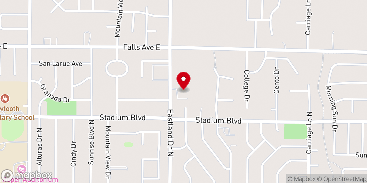 Map showing location of Grace Baptist Church