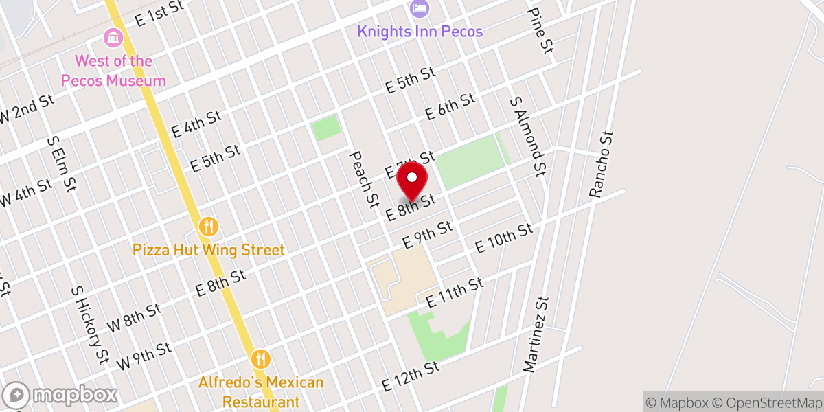 Map showing location of Primera Iglesia Bautista