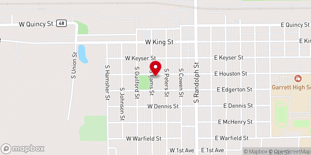 Map showing location of St. Joseph Catholic Church