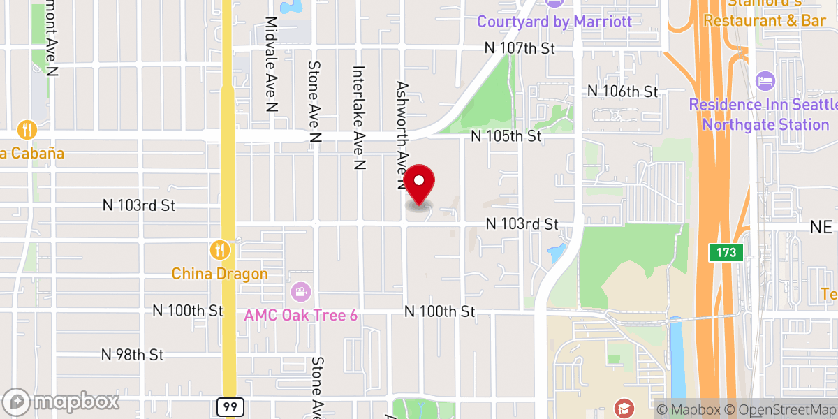 Map showing location of Saint Nectarios American Orthodox Cathedral