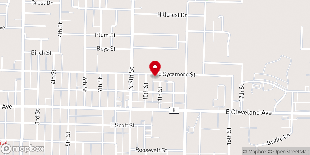 Map showing location of Nueva Vision Ministry