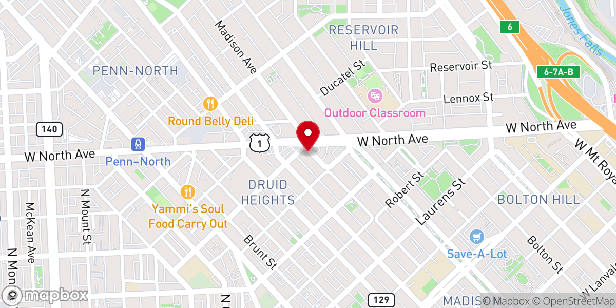 Map showing location of St. Martin Church of Christ