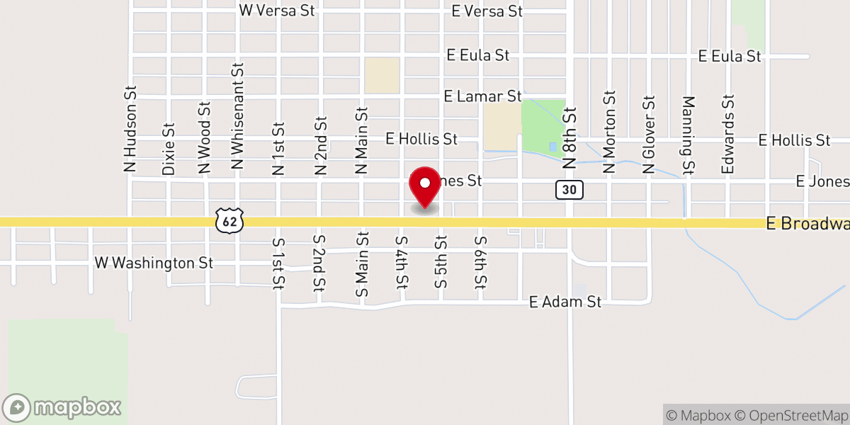Map showing location of First Baptist Church
