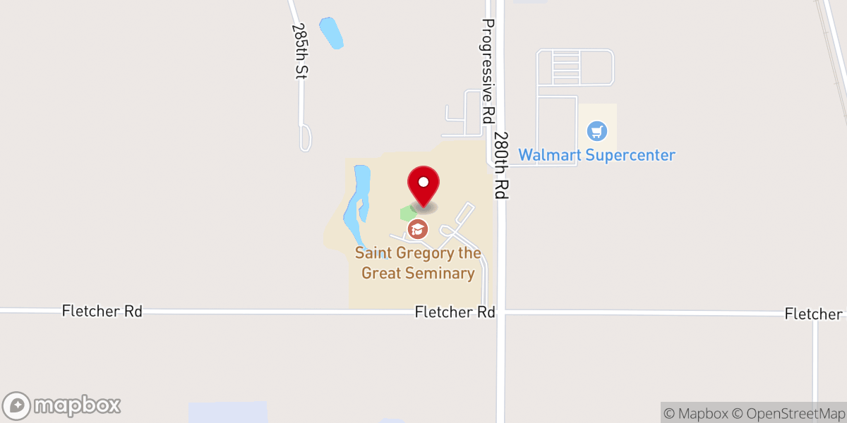 Map showing location of St. Gregory the Great Catholic Seminary