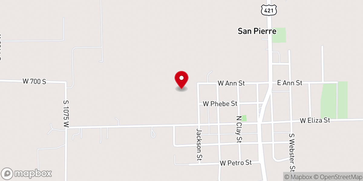Map showing location of Abundand Life Church of Starke County