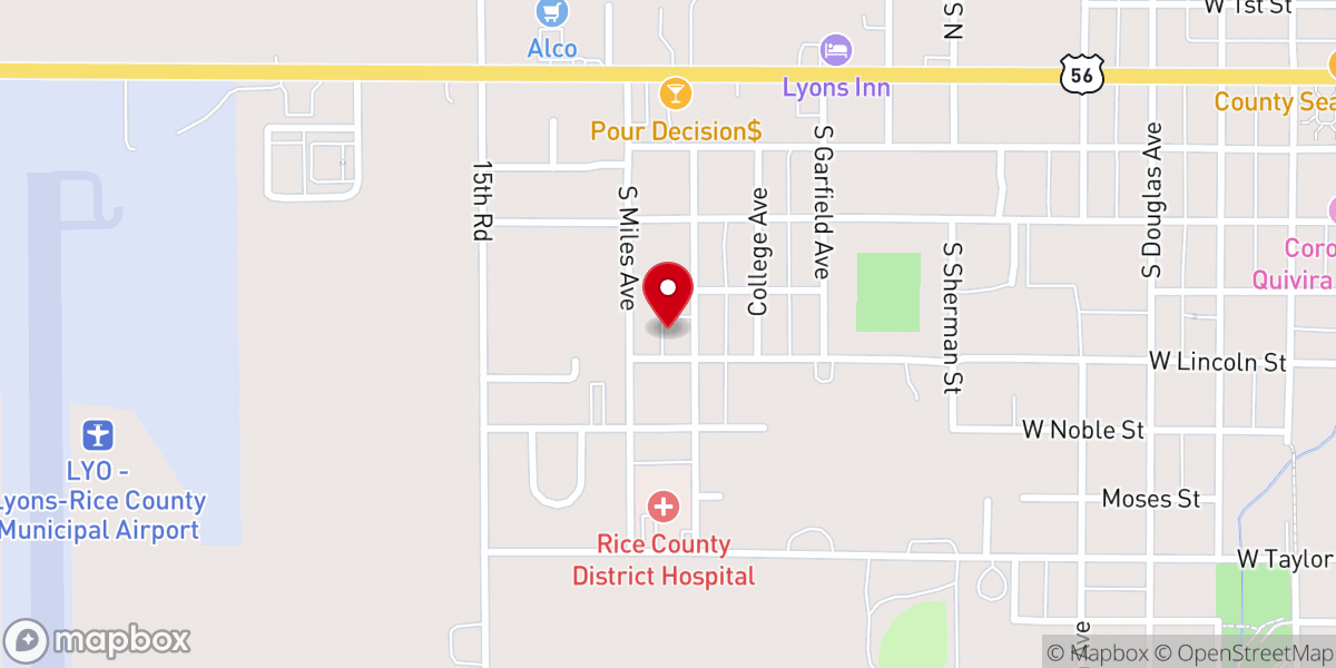 Map showing location of Grace Lutheran Church