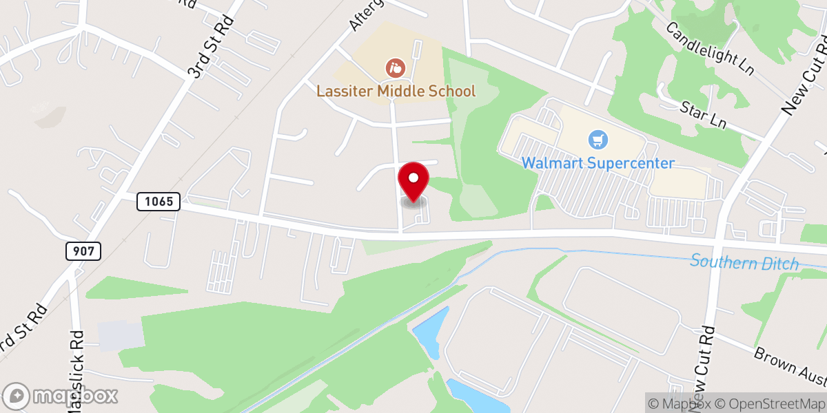 Map showing location of Louisville Baptist Temple