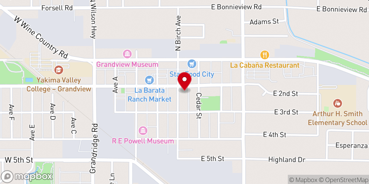 Map showing location of Presbyterian Church Bethany