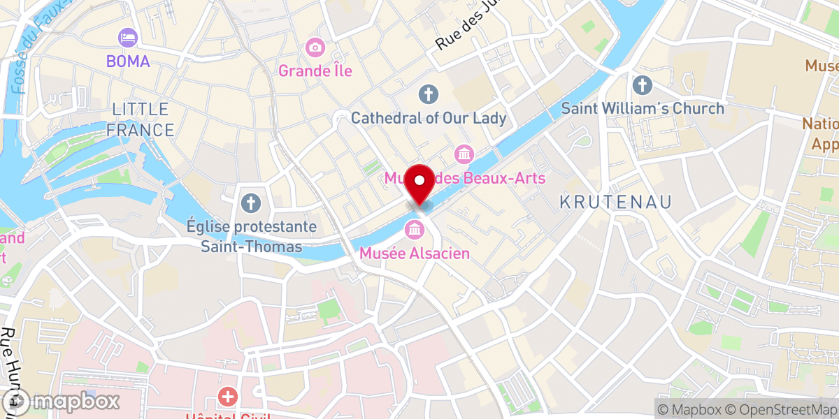 Map showing location of Pont du Corbeau - Rawebruck