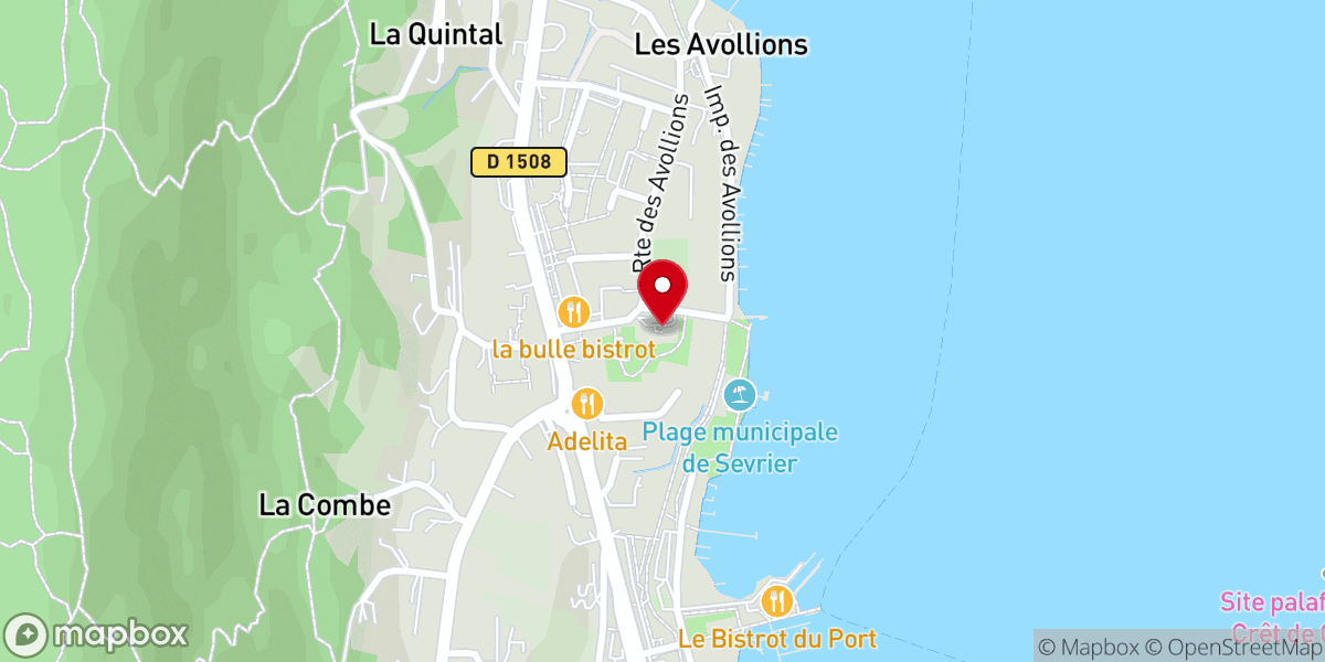 Map showing location of Prieuré de sevrier