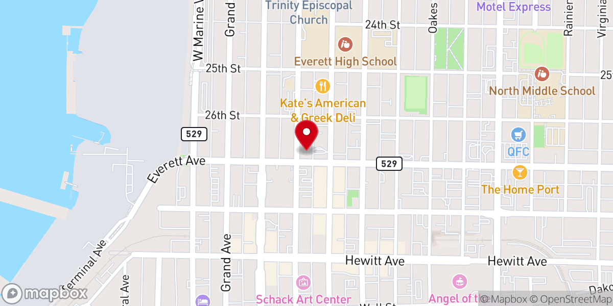 Map showing location of Bethel Baptist Church