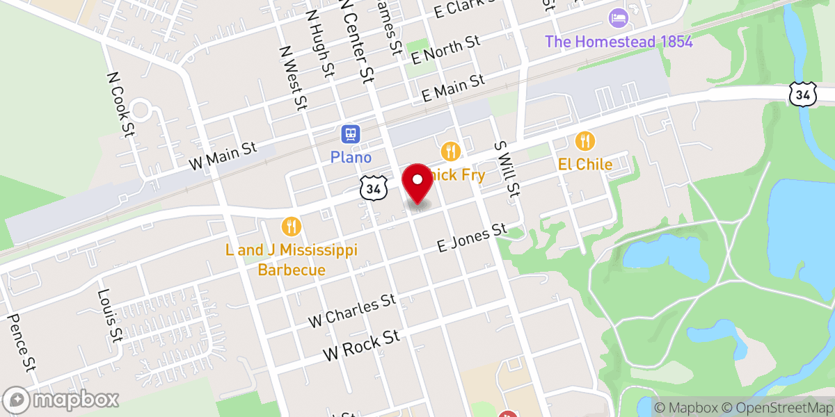 Map showing location of Plano Church of God
