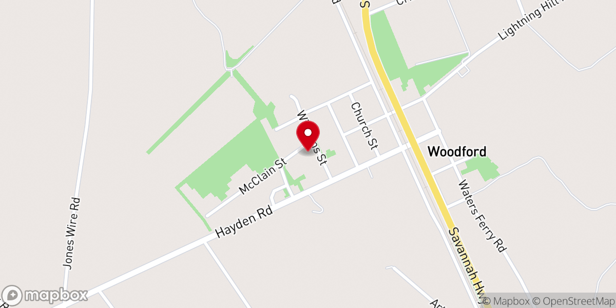 Map showing location of Bethlehem Baptist Church of Woodford, Inc.